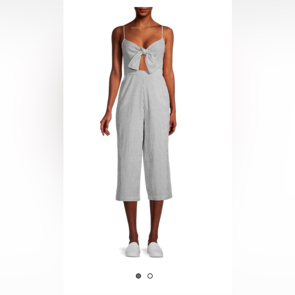 Bcbg seersucker jumpsuit